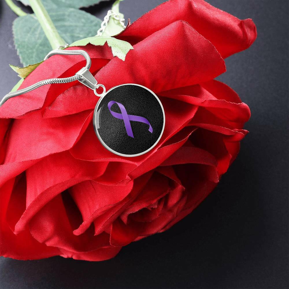 Collier en Ruban Violet Élégant
