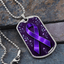 Elegant Floral-Inspired Purple Ribbon Necklace - Korvel