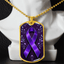 Elegant Floral-Inspired Purple Ribbon Necklace - Korvel