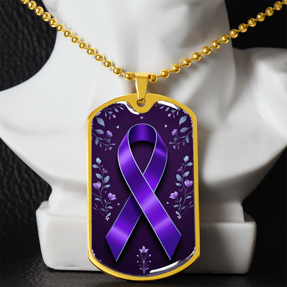 Elegant Floral-Inspired Purple Ribbon Necklace - Korvel