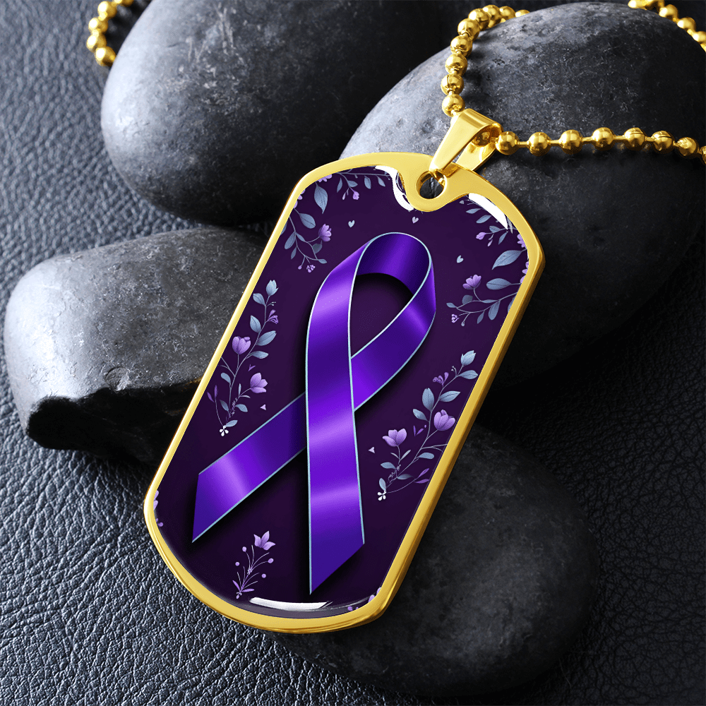 Elegant Floral-Inspired Purple Ribbon Necklace - Korvel