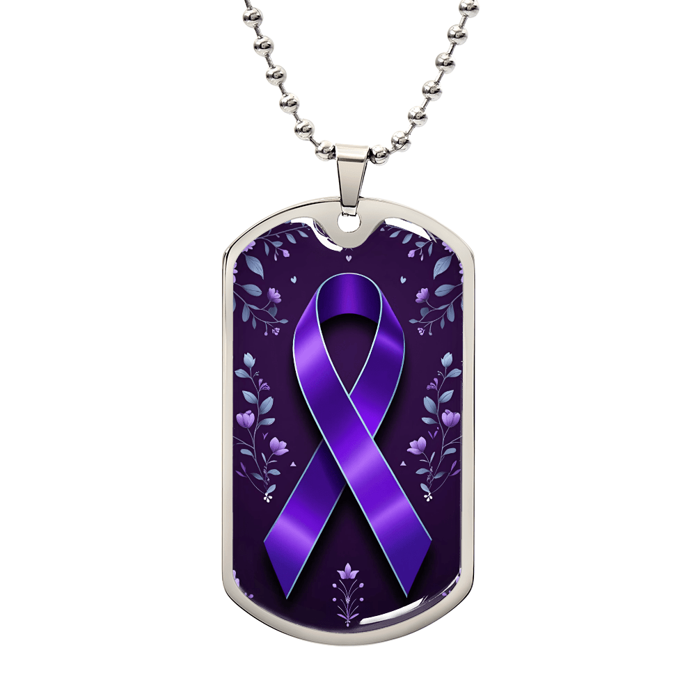 Elegant Floral-Inspired Purple Ribbon Necklace - Korvel