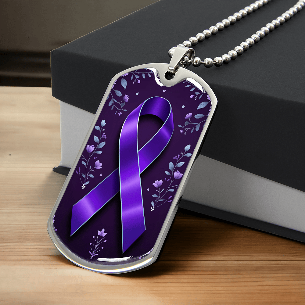 Elegant Floral-Inspired Purple Ribbon Necklace - Korvel