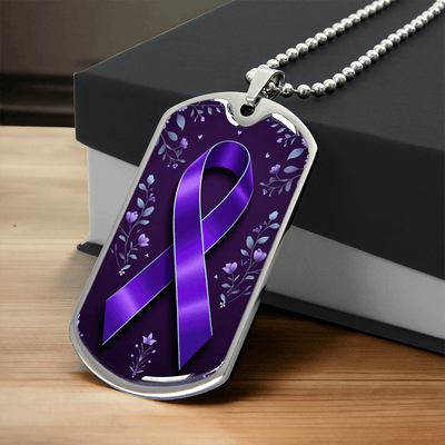 Elegant Floral-Inspired Purple Ribbon Necklace - Korvel