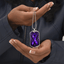 Elegant Floral-Inspired Purple Ribbon Necklace - Korvel