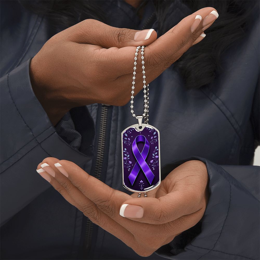 Elegant Floral-Inspired Purple Ribbon Necklace - Korvel