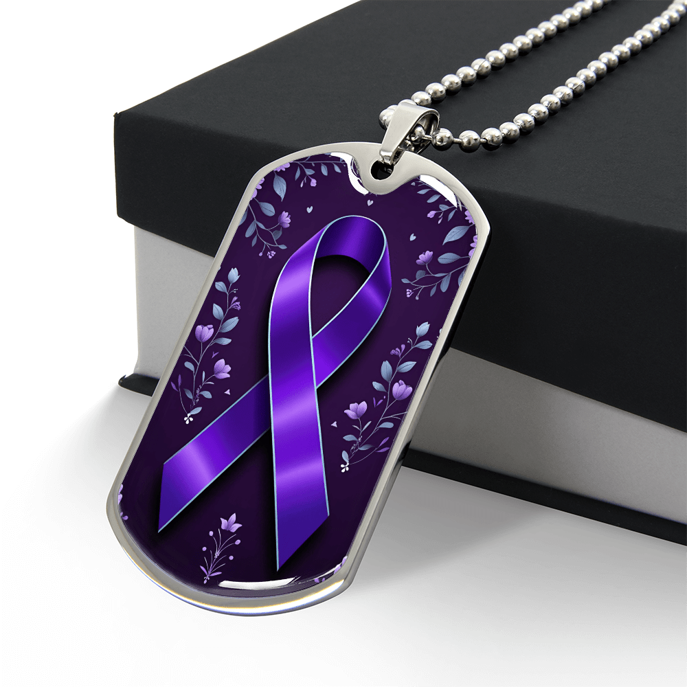 Elegant Floral-Inspired Purple Ribbon Necklace - Korvel
