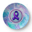 Assiette de collection avec ruban aquarelle violet