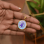 Purple Watercolor Ribbon Pendant Necklace