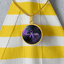 Collier Pendentif Rond Pulse Ruban Violet