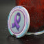 Purple Ribbon Soapstone Car Coaster Set - Epilepsy Awareness