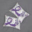 Coussin lombaire en polyester filé avec ruban violet