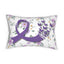 Coussin lombaire en polyester filé avec ruban violet