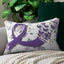 Coussin lombaire en polyester filé avec ruban violet