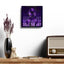 Horloge murale en acrylique avec ruban violet