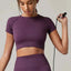THRIXINE Elite Crop Top : Vêtements de sport noirs haut de gamme