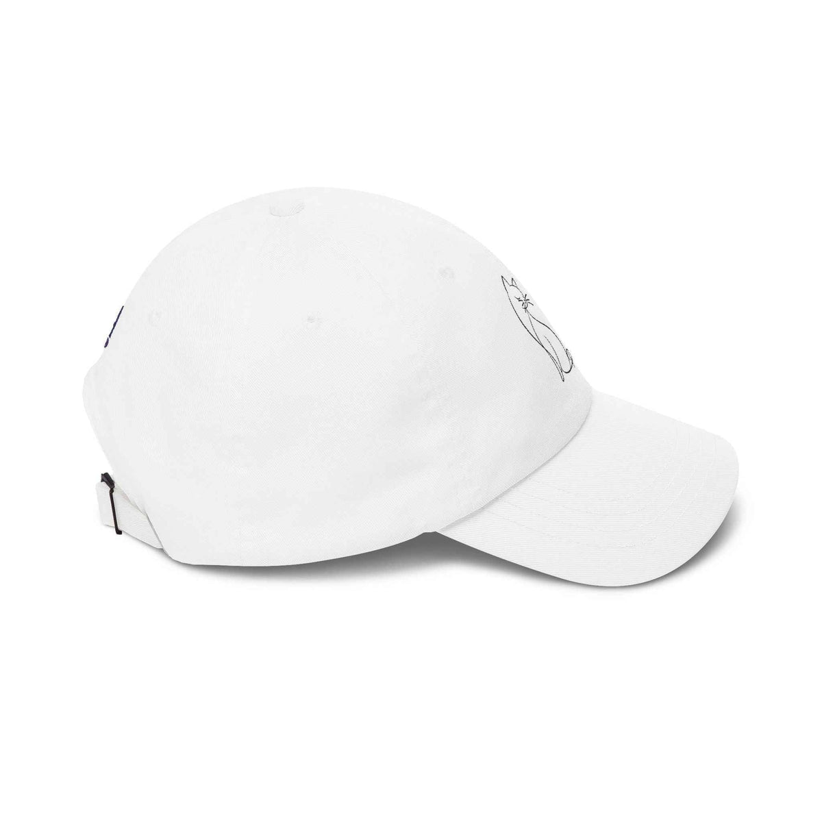 Chapeau Purr Line Art Cat – Casquette Minimaliste pour Amateurs de Chats