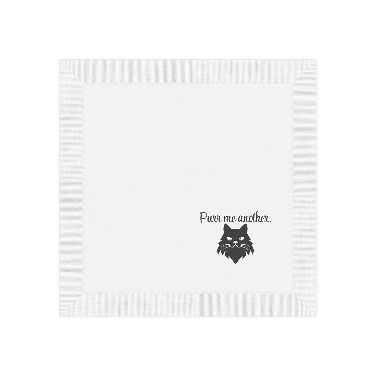 Servilletas Purr Me Another White Coined