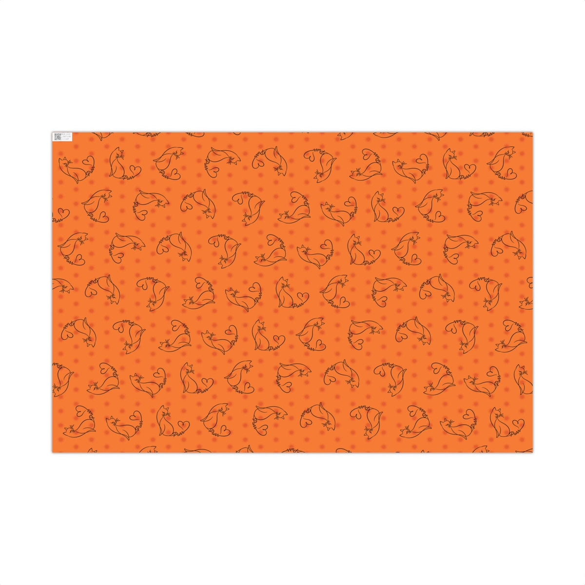 Papier d'emballage Purr Pattern pour toutes les occasions – Art linéaire de chat