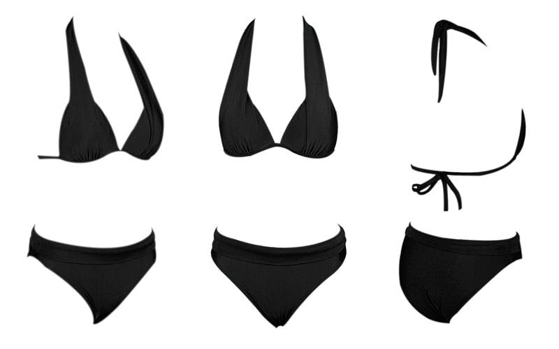 Elegant High Waist Push Up Bikini Set for Women
