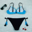 Conjunto de Bikini Push Up con Estampado Floral para Mujeres