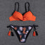 Conjunto de Bikini Push Up con Estampado Floral para Mujeres