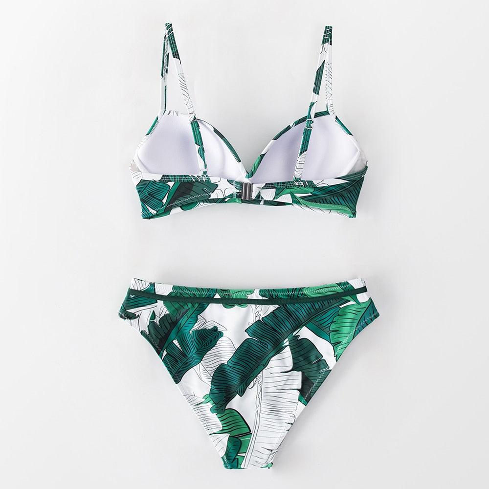 Floral Push-Up Bikini Set for Women - Stylish Two-Piece Swimwear - Korvel