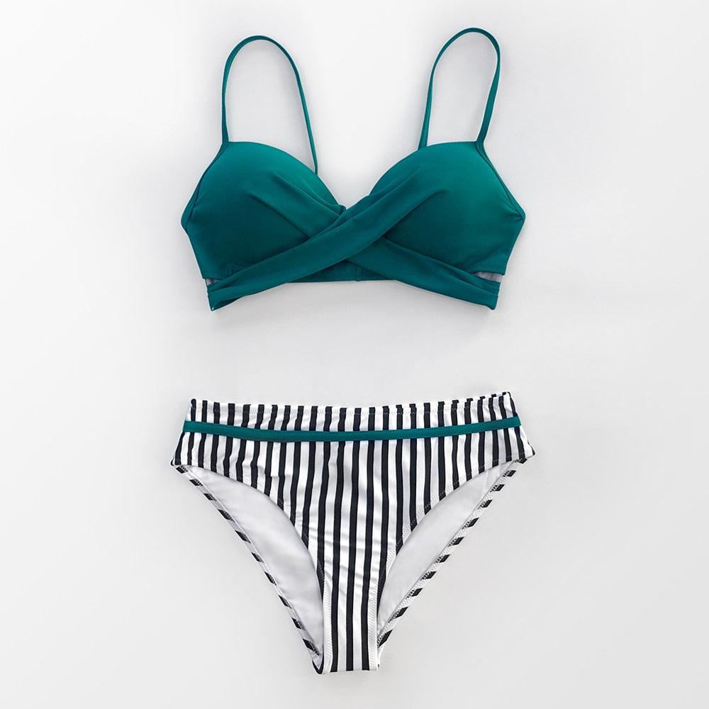 Floral Push-Up Bikini Set for Women - Stylish Two-Piece Swimwear - Korvel