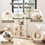 Multi-Level Cat Tree with Sisal Scratching Post - Beige
