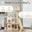 Multi-Level Cat Tree with Sisal Scratching Post - Beige