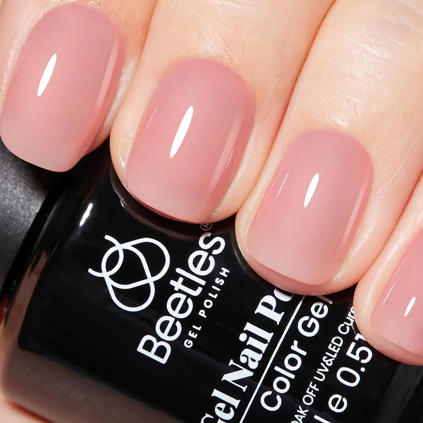 Beetles Nude Pink Gel Nail Polish - 15ml Translucent Color