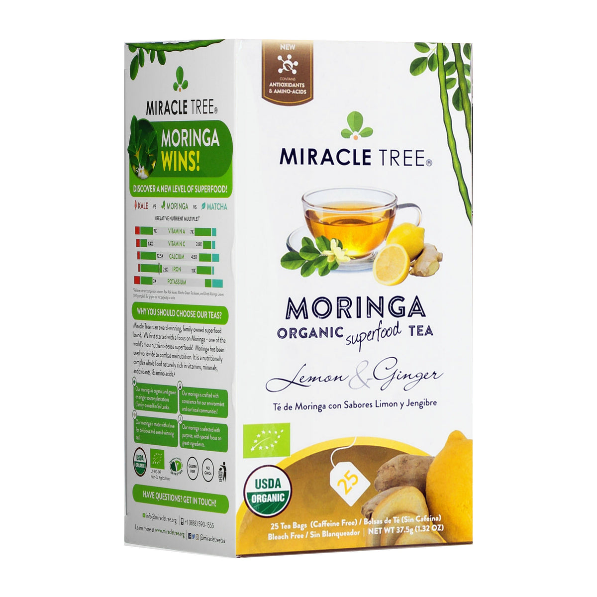 Organic Moringa Tea with Lemon & Ginger