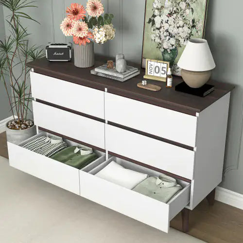 Elegant 6-Drawer Storage Cabinet for Bedroom & Living Room