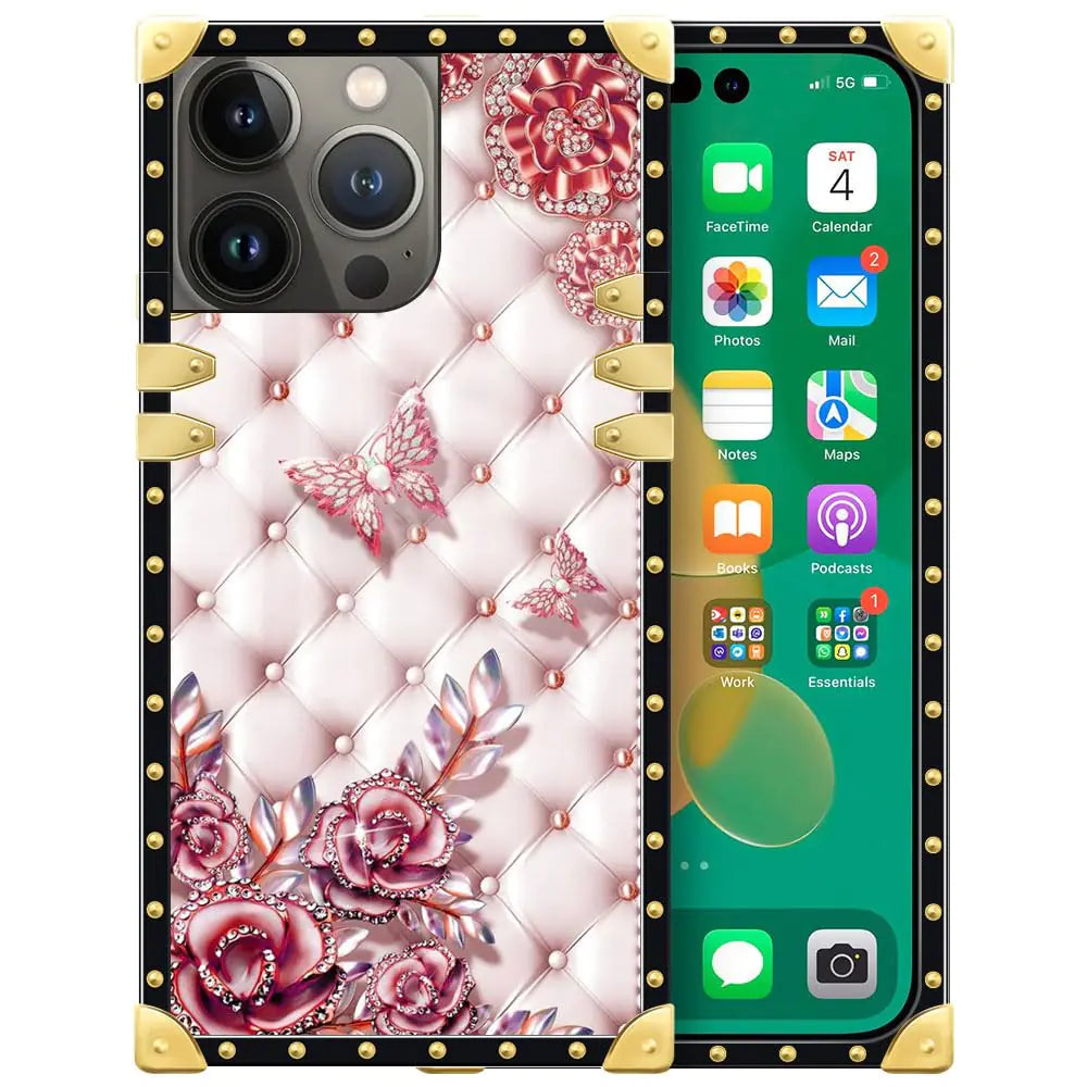 DAIZAG Pink Butterfly Case for iPhone 15 Pro Max - Elegant Design