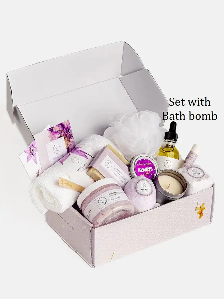Caja de Regalo de Lavanda 100% Natural de Lizush - Set de Baño y Cuerpo