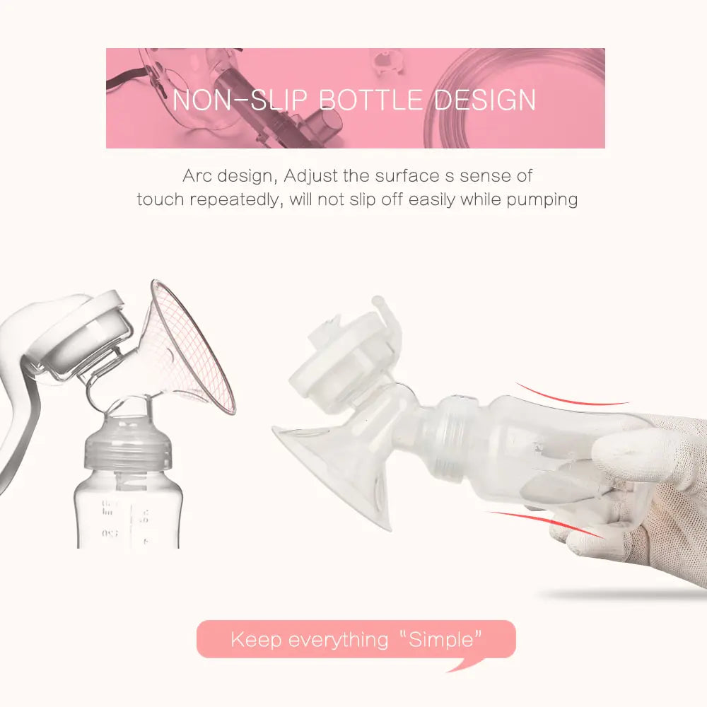 Extractor de Leche Materna de Succión Manual para Alimentación Cómoda