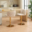 Modern Adjustable Swivel Bar Stools with Tufted Back