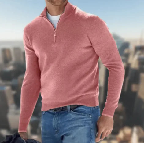 Men's Long-Sleeved Cashmere Blend Cardigan