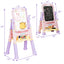 Kids Height Adjustable Double Side Magnetic Art Easel - Purple