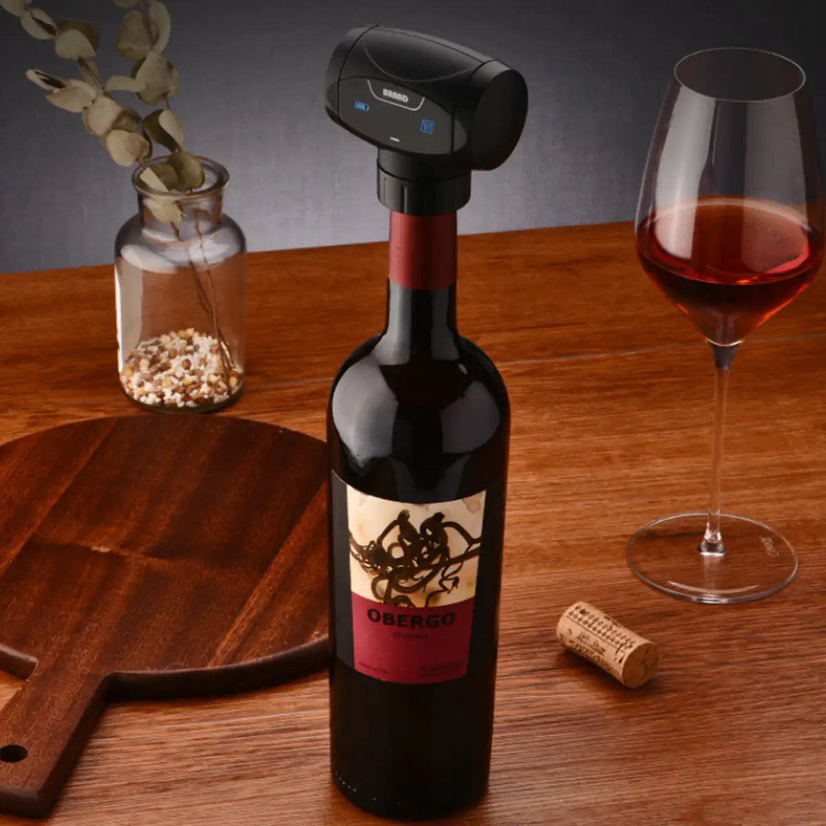 Tapa de Conservación de Vino Napa King Auto Vacuum