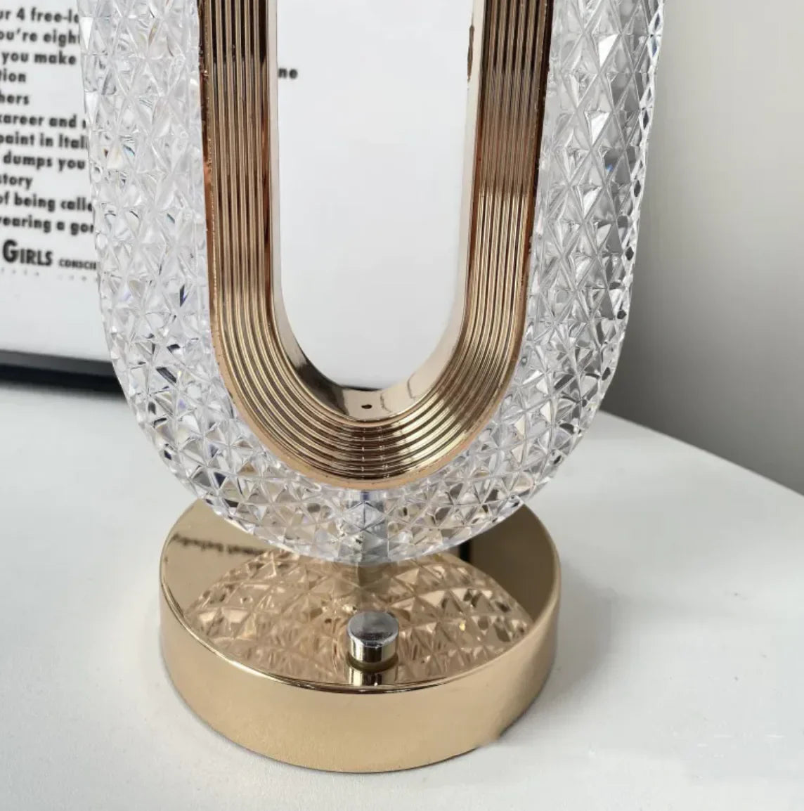 Lámpara de Escritorio Crystal Touch – Decoración de Hogar de Lujo Sutil