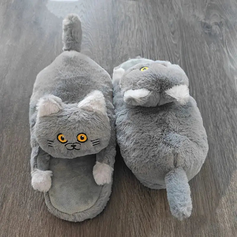 Zapatillas de gato abrazador acogedor