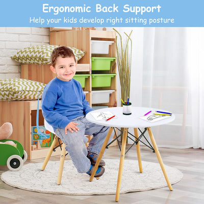 Ensemble de table à manger moderne pour enfants avec 2 chaises sans accoudoirs