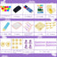 Kids Height Adjustable Double Side Magnetic Art Easel - Purple