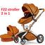 Cochecito Convertible de Lujo Plegable 3 en 1