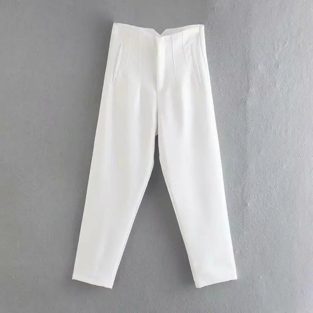 Pantalons Droits Chic pour Femme de Bureau
