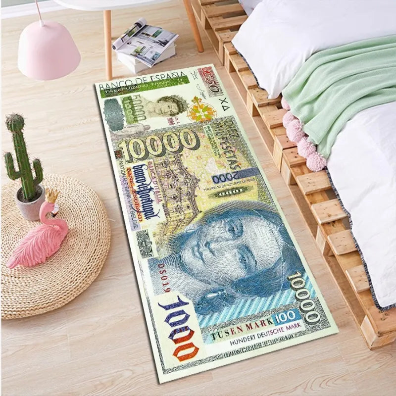 Alfombrilla Antideslizante con Patrón de Dólar