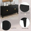 Elegant 4-Door Sideboard Storage Cabinet with Gold Handles