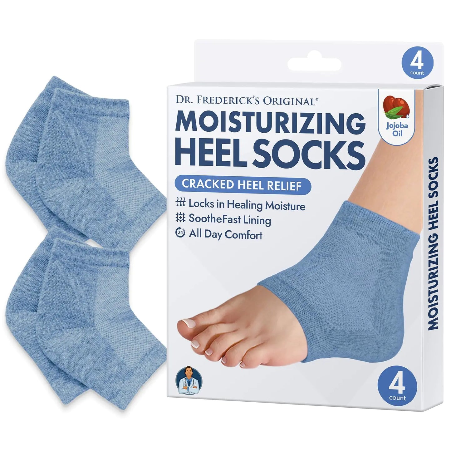 Chaussettes hydratantes pour les talons - 2 paires pour le soin des pieds