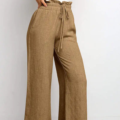Pantalons Harem à Taille Élastique et Jambes Larges - Style Court